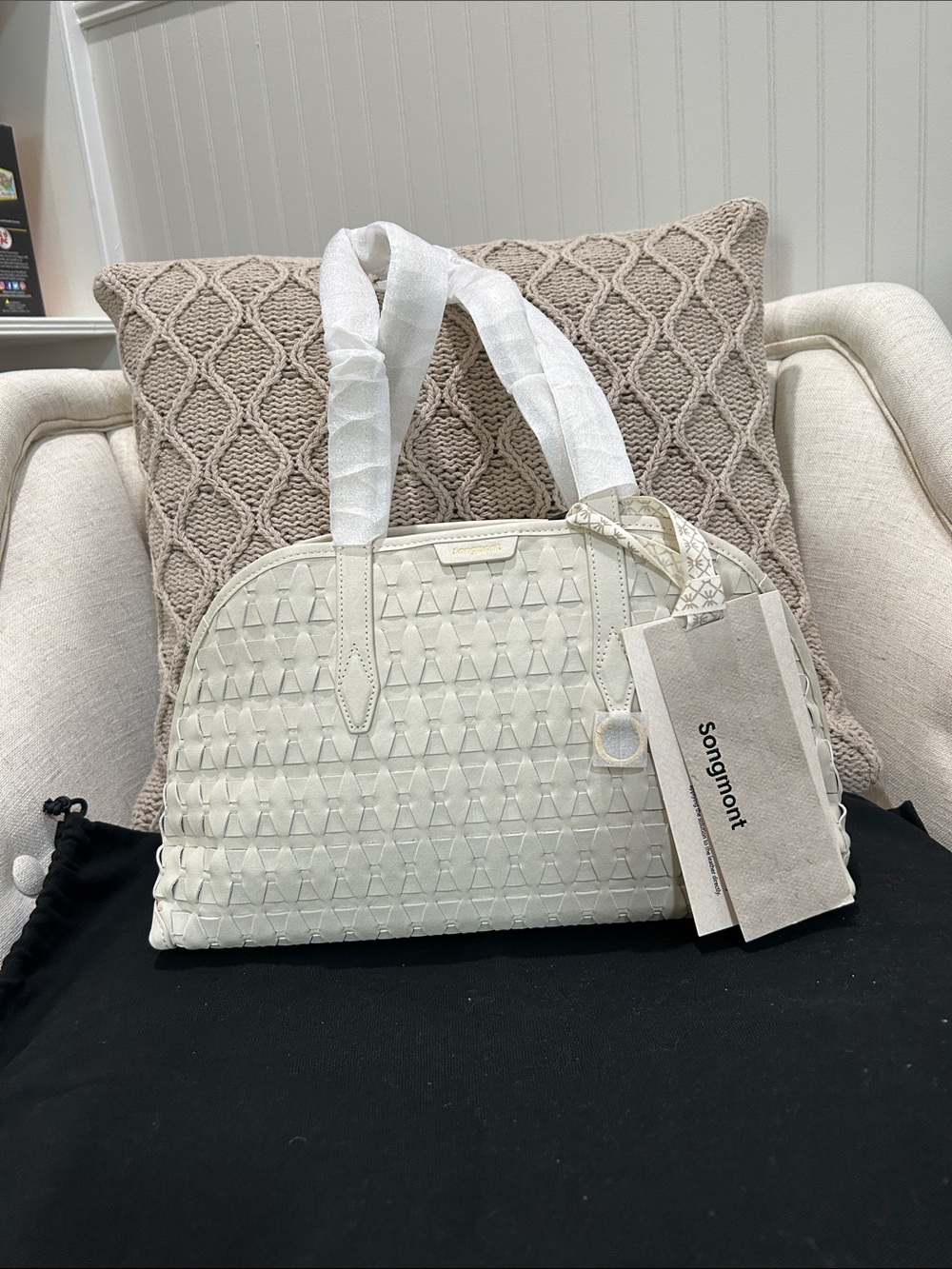 ✨ NWT Authentic Songmont Lattice Shellseeker Bag Set - Cloud ( Brand New) ✨